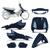 Conjunto Carenagem Kit Plástico Completo Pro Tork Biz 100 1998 À 2005 Modelo Original AZUL CRUZEIRO 2004 - 2005