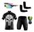 Conjunto Ciclismo Camisa C/ Proteção UV e Bermuda C/ Proteção UV + Óculos Esportivo Espelhado + Par de Manguitos Punisher preto, Branco