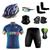 Conjunto Ciclismo Camisa e Bermuda + Capacete de Ciclismo C/ Luz LED + Luvas de Ciclismo + Óculos Esportivo +  Par de Manguitos + Bandana Itália 01