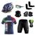 Conjunto Ciclismo Camisa e Bermuda + Capacete de Ciclismo C/ Luz LED + Luvas de Ciclismo + Óculos Esportivo +  Par de Manguitos + Bandana Itália 02