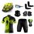 Conjunto Ciclismo Camisa e Bermuda + Capacete de Ciclismo C/ Luz LED + Luvas de Ciclismo + Óculos Esportivo +  Par de Manguitos + Bandana Respeite o ciclista