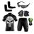 Conjunto Ciclismo Camisa e Bermuda + Par de Luvas + Óculos de Proteção + Par de Manguitos Punisher preto
