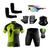 Conjunto Ciclismo Camisa e Bermuda +Par de Luvas + Óculos Esportivo +  Par de Manguitos + Bandana Respeite o ciclista