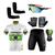 Conjunto Ciclismo Camisa e Bermuda + Par de Luvas + Óculos Esportivo + Par de Manguitos Brasil branco