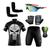 Conjunto Ciclismo Camisa e Bermuda + Par de Luvas + Óculos Esportivo + Par de Manguitos Punisher preto