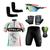 Conjunto de Ciclismo Camisa C/ Proteção UV e Bermuda C/ Forro Interno Itália branco
