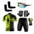 Conjunto Ciclismo Camisa e Bermuda + Par de Luvas + Óculos Esportivo + Par de Manguitos Respeite o ciclista