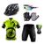 Conjunto Ciclismo Camisa Proteção UV e Bermuda em Gel + Capacete Ciclismo + Luvas Ciclismo + Óculos Bike amarelo limão