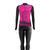 Conjunto Ciclismo Feminino de Inverno - Camisa Manga Longa + Calça de Gel Rosa escuro
