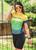 Conjunto Ciclismo Feminino (Todos)  - Camisa e Bermuda Espuma Way Brasil estrelas