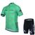 Conjunto ciclismo st manga curta bretelle ou bermuda Verde bermuda