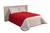 Conjunto cobre leito cama casal queen bali bordado 3 peças Vermelho