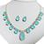 Conjunto colar e brincos de festa - Semi Jóia com pedras-casamento, Noivas, madrinhas e convidadas Azul tiffany