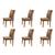 Conjunto Com 06 Cadeiras Grécia Rufato Imbuia, Animale chocolate