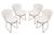 Conjunto Com 4 Cadeiras Bertoia Cobre Rose Gold Com Assento - Várias Cores Branca