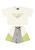 Conjunto Cropped e Short Clochard Infantil Gloss Off white