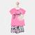 Conjunto Curto Infantil Kyly Estampado Menina Rosa