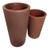Conjunto De 2 Vasos De Planta Grande Decorativo Para Jardim Marrom