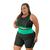 Conjunto de Academia Top e short Ciclista PLUS SIZE e Slim Roupa fitness feminino Verde neon