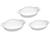 Conjunto de Assadeiras de Vidro Marinex - Opaline 3 Peças Branco