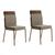 Conjunto de Cadeiras de Aço 2 Peças Copa e Cozinha Estofada Carraro Vercelli 90x46x57cm ROSE