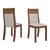 Conjunto de Cadeiras Sala de Jantar 2 Peças Resistente Roma Viero Móveis 98x40x49cm IMBUIA