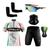Conjunto Ciclismo Camisa C/ Proteção UV e Bermuda C/ Proteção UV + Óculos Esportivo Espelhado + Par de Manguitos Itália branco