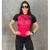 Conjunto de Ciclismo Feminino Camisa e Bermuda Espuma Com Bolsos Mtb Rosa estrelado