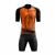 Conjunto de Ciclismo Masculino Pro Forro Gel Ciclistas Pedal Bike Preto, Laranja