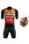 Conjunto de Ciclismo Masculino Pro Forro Gel Ciclistas Pedal Bike Laranja, Vermelho