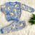 Conjunto de Frio Blusa e Calça Infantil em Fleece Peludinho Soft Masculino e Feminino Inverno Lua azul