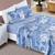 Conjunto De Lencol Casal King Size Florença 04 Peças 200Fios Azul