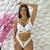 Conjunto De Lingerie Transparente Sensual Com Bojo Rendada Luxo Sexy Branco