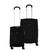 Conjunto de Malas de Viagem em Poliester Samsonite Kick Air Tsa e Rodas Duplas 2pcs P/m Preto Preto