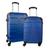 Conjunto de malas de viagem pequena e média 10kg e 23kg - Fibra Rígida Azul 8116