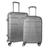 Conjunto de malas de viagem pequena e média 10kg e 23kg - Fibra Rígida Prata 8116