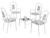 Conjunto de Mesa 4 Cadeiras Artefamol Branco e Preto