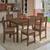 Conjunto de Mesa 6 Cadeiras Dallas Plus Indekes 9834 Noce com Bege