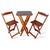 Conjunto de Mesa Bistro Dobravel com 2 Cadeiras para Bar e Restaurante - Imbuia MARROM