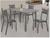 Conjunto de Mesa com 4 Cadeiras Grafite