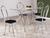 Conjunto de Mesa com 4 Cadeiras Design Final Preto