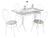 Conjunto de Mesa com 4 Cadeiras Metalmix Branco