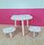 Conjunto De Mesa Com Cadeira Infantil Rosa bebê