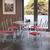 Conjunto de Mesa de Cozinha com 6 Cadeiras Hilux Vermelho Vermelho