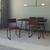 Conjunto de Mesa de Jantar com 4 Cadeiras Angra Suede Marrom e Preto 137 cm Preto