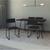 Conjunto de Mesa de Jantar com 4 Cadeiras Angra Suede Preto 120 cm Preto