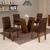 Conjunto de Mesa de Jantar com 4 Cadeiras Classic Veludo Chocolate Marrom Marrom