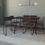 Conjunto de Mesa de Jantar com 6 Cadeiras Angra Suede Marrom e Preto 150 cm Preto