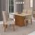 Conjunto de Mesa de Jantar Retangular Rafaela com 4 Cadeiras Milena Suede Bege e Off White OFF WHITE