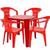 Conjunto de Mesa e Cadeiras Tramontina PlAstico Vermelho